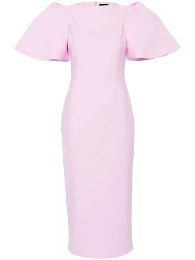 Solace London Lora Midi Dress In Pink