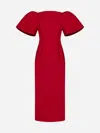 Solace London The Lora Midi Dress In Red