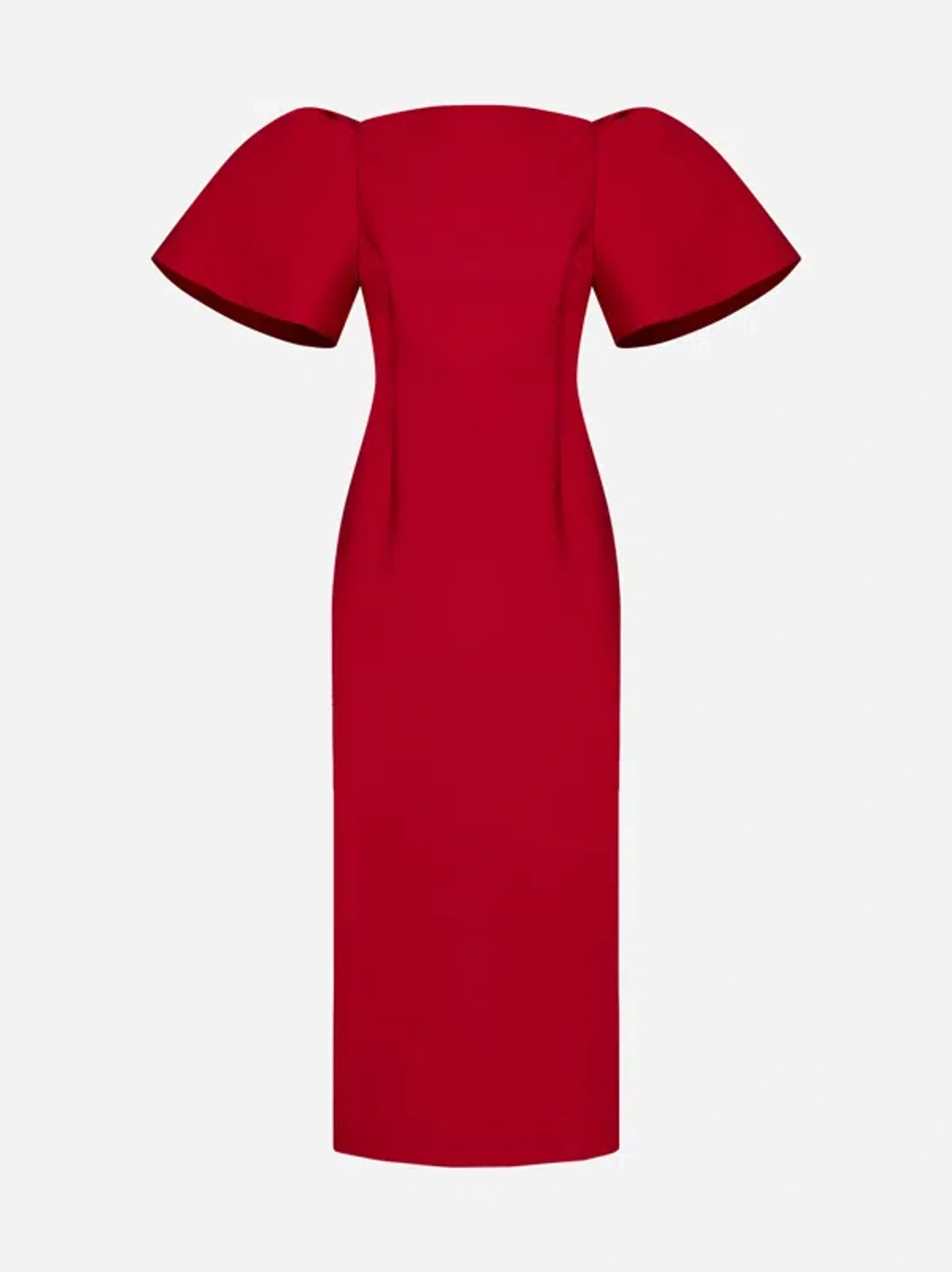 Solace London The Lora Midi Dress In Red | ModeSens