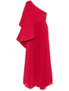 Solace London Severny Crepe Midi Dress In レッド