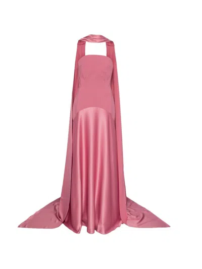 Solace London Mae Maxi Dress In Pink