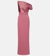 Solace London Magda Asymmetric Gown In Pink