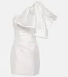 Solace London Hayes One-shoulder Satin-twill Mini Dress In Nude