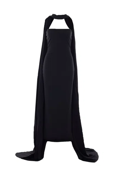 Solace London Martine Midaxi Dress In Black