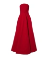 Solace London Mathilde Strapless Gown In Red