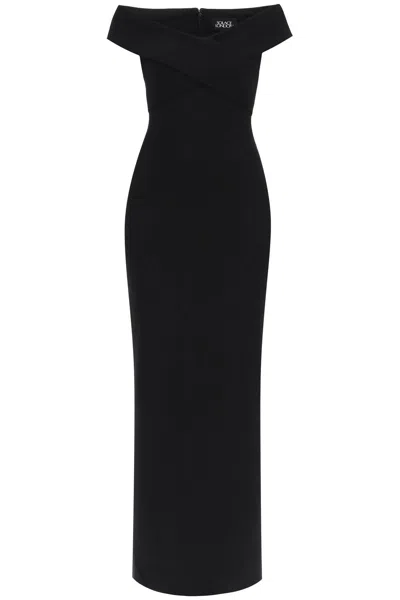 Solace London Maxi Dress Ines With In Black