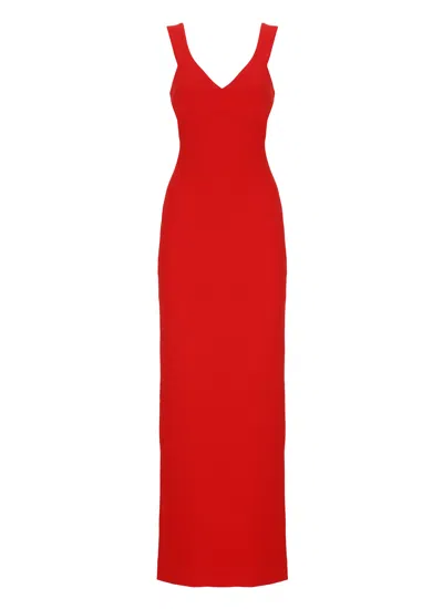Solace London Maxi Nalani Dress In Red
