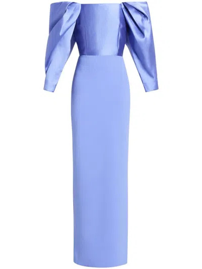 Solace London Melina Maxi Dress In Purple