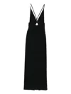 Solace London Milly Cross-back Maxi Dress In Black
