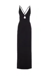 Solace London Milly Cross-back Maxi Dress In Black