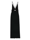 Solace London Milly Cross-back Maxi Dress In Black
