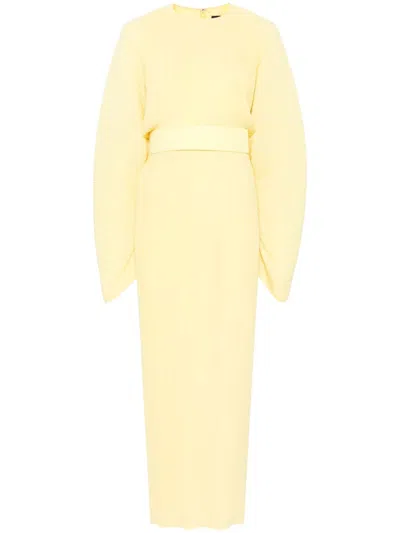 Solace London Mirabelle Maxi Dress In Yellow