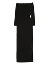 Solace London Mircea Off-shoulder Cut-out Maxi Dress In Black