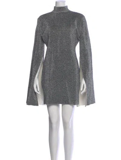 Pre-owned Solace London Mock Neck Mini Dress