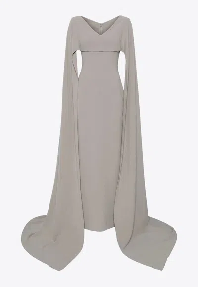 Solace London Morgan Maxi Dress In Gray