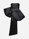 Solace London Nadina Asymmetric Strapless Top In Black