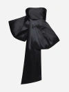Solace London Nadina Asymmetric Strapless Top In Black