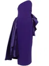 Solace London Drapiertes Nala Midikleid In Violet