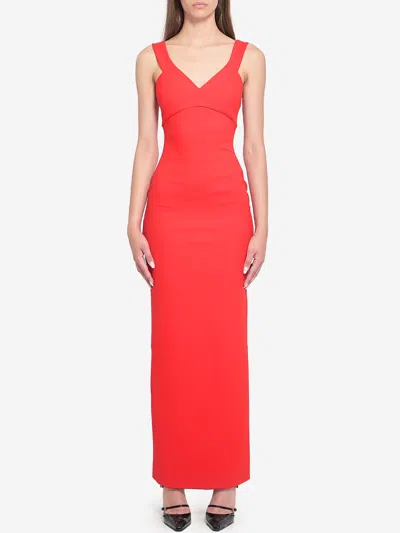 Solace London Nalani Maxi Dress In Red
