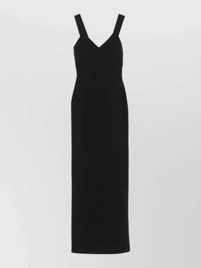 Solace London Nalani Maxi Dress Sleeveless V Neck In Black