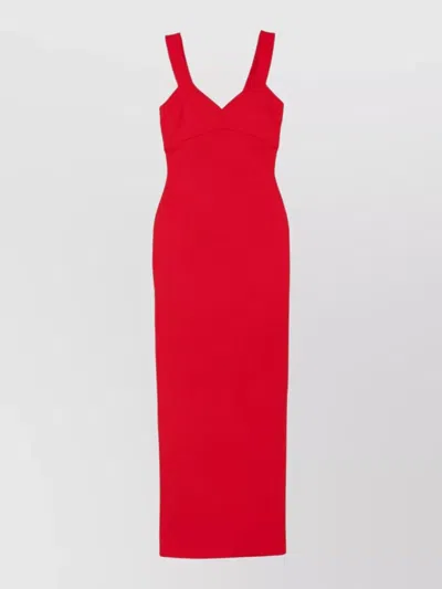 Solace London Nalani Maxi Dress V Neck Sleeveless In Red