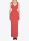 Solace London Nalani Maxi Dress In Orange