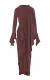 Solace London Dress Woman Brown In Brown