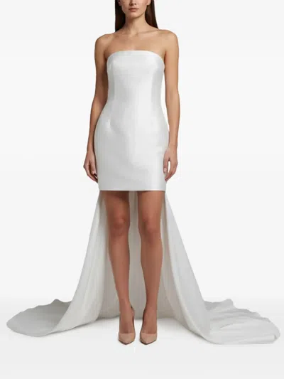 Pre-owned Solace London Neva Midi Dress In White