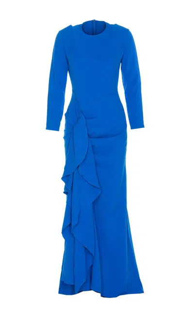 Solace London Nia Maxi Dress In Blue
