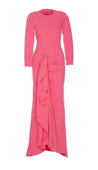 Solace London Nia Maxi Dress In Bright Pink