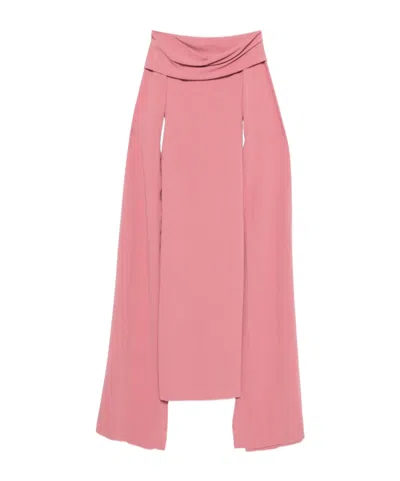 Solace London Nuri Off-shoulder Dress In Pink