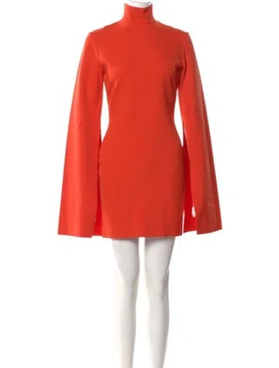 Pre-owned Solace London Nylon Mini Dress In Orange
