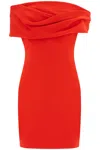 Solace London Short Dress Snow In Red (red)