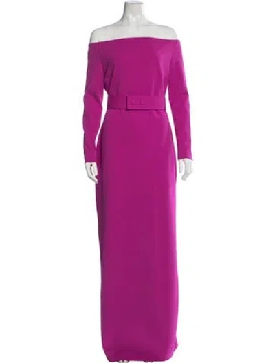 Pre-owned Solace London Off-the-shoulder Long Dress W/ Tags In Pink