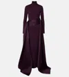 Solace London Olivia Draped Gown In Purple