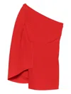 Solace London One-shoulder Mini Dress In Red