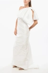 Solace London One Shoulder Priya Maxi Dress With Bow In White