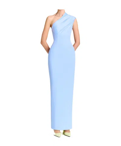 Solace London One-shoulder Dress In Blue