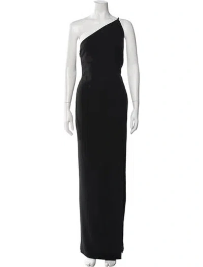 Pre-owned Solace London One-shoulder Long Dress In Gray