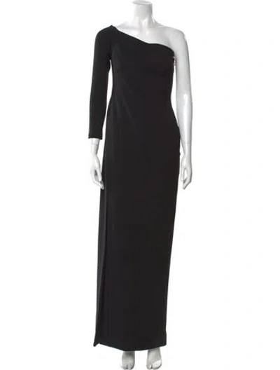 Pre-owned Solace London One-shoulder Long Dress W/ Tags In Black