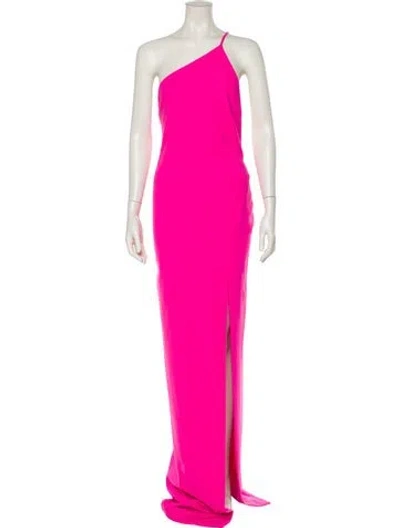 Pre-owned Solace London One-shoulder Long Dress W/ Tags In Pink