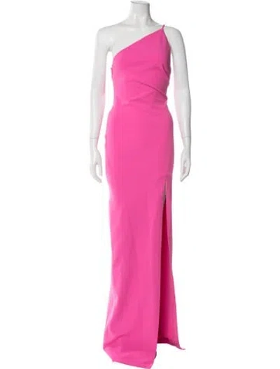 Pre-owned Solace London One-shoulder Long Dress W/ Tags In Pink