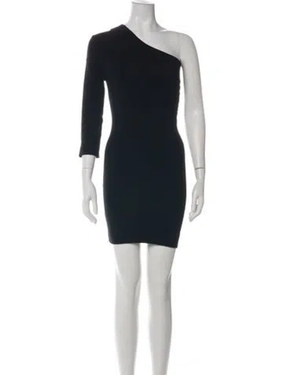 Pre-owned Solace London One-shoulder Mini Dress In Green
