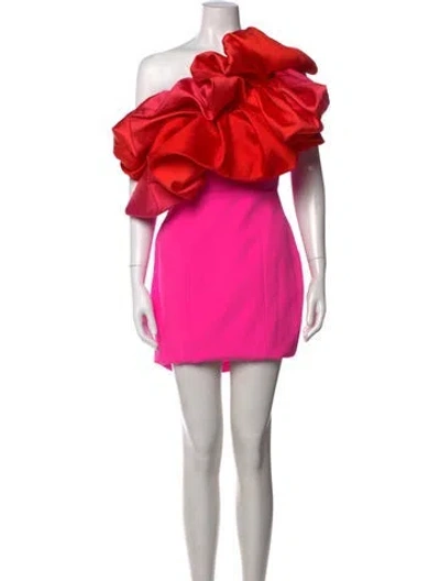 Pre-owned Solace London One-shoulder Mini Dress W/ Tags In Pink