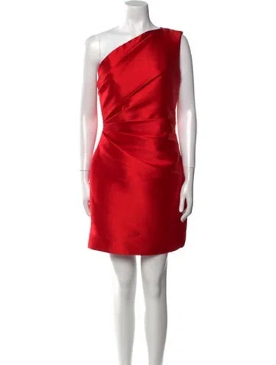 Pre-owned Solace London One-shoulder Mini Dress W/ Tags In Red