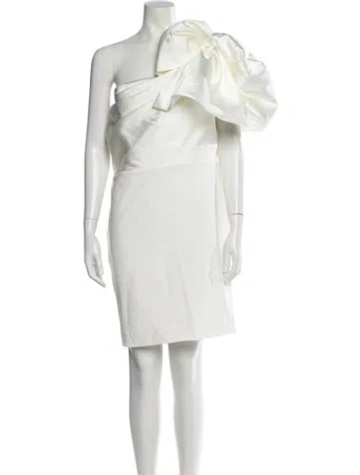 Pre-owned Solace London One-shoulder Mini Dress W/ Tags In White