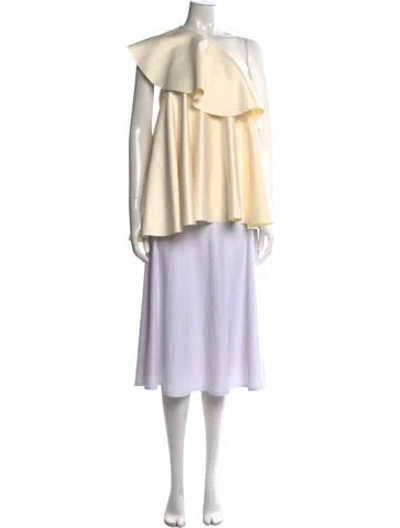 Pre-owned Solace London One-shoulder Sleeveless Top In Neutrals