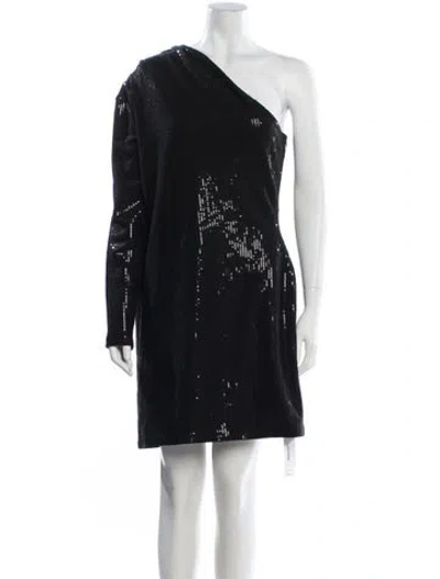 Pre-owned Solace London Patterned Mini Dress In Black