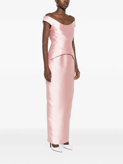 Solace London Pieta Maxi Dress In Pink