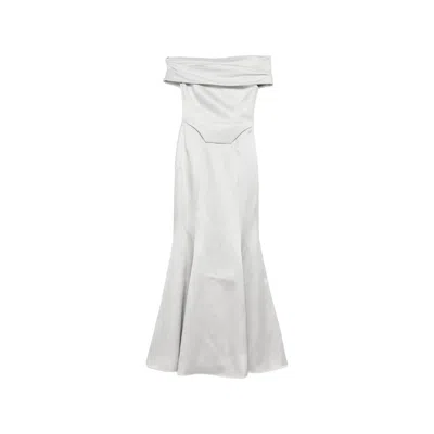 Solace London Plati Evening Dress In White